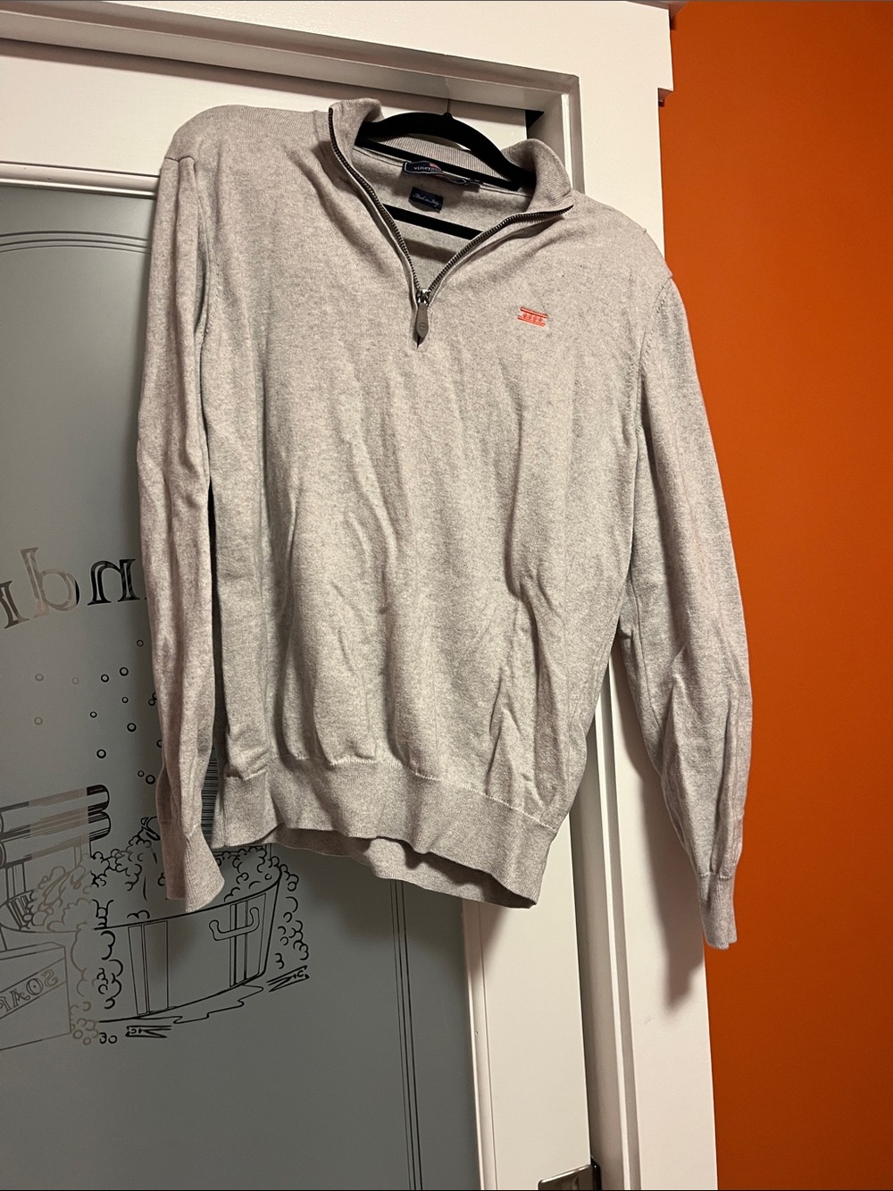 Vineyard Vines Light Gray Quarter-Zip Pullover